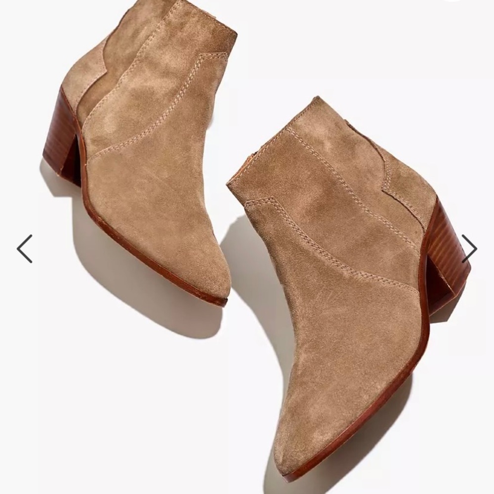 New Madewell Western Boots in Suede size 11
